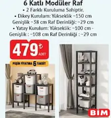 6 KATLI MODÜLER RAF 6 KATLI MODÜLER RAF